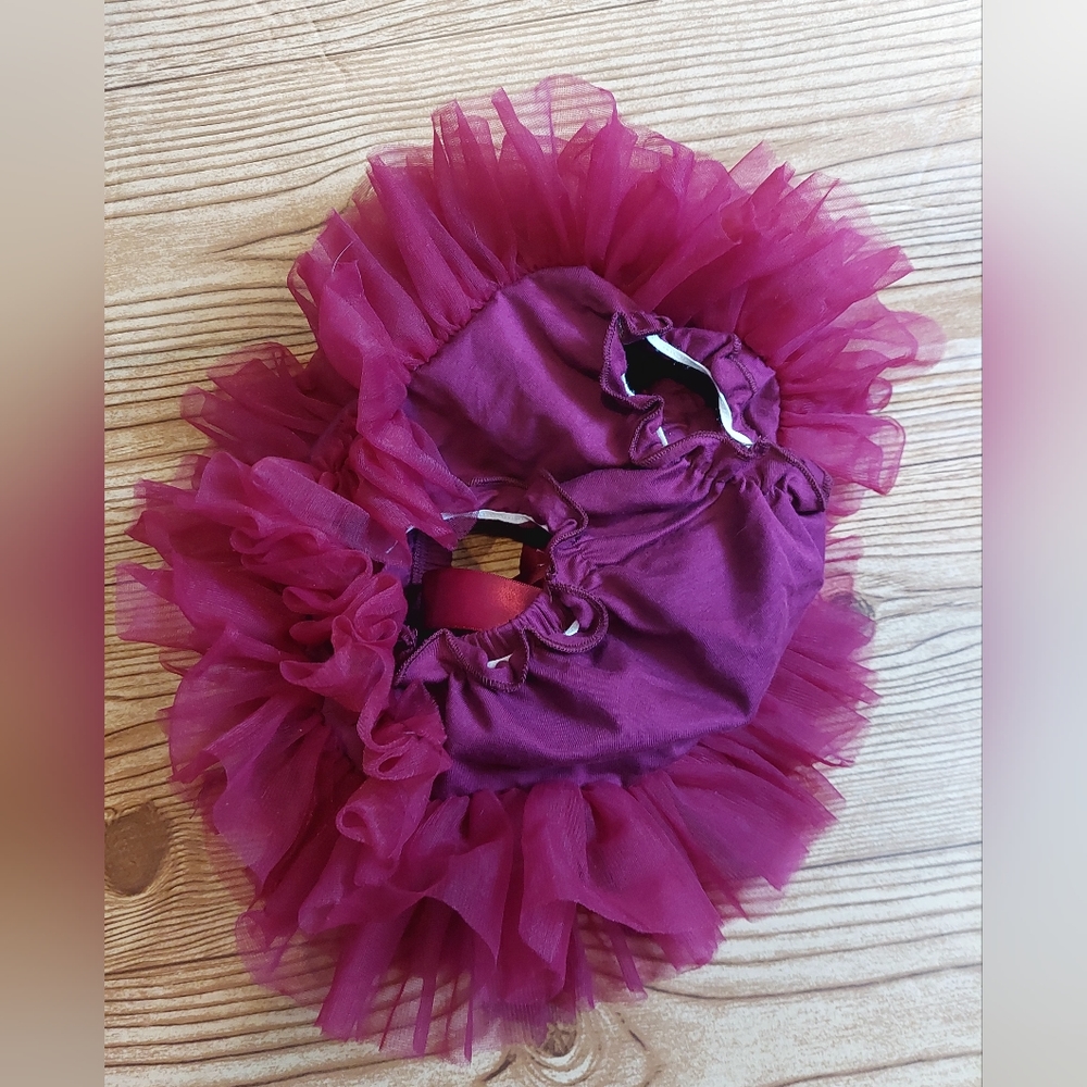 Boutique Ruffled skirt Maroon - Picture 2 of 4